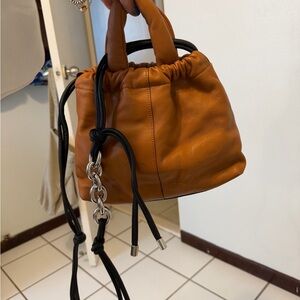 TOUS CLOUD Leather Drawstring Bag